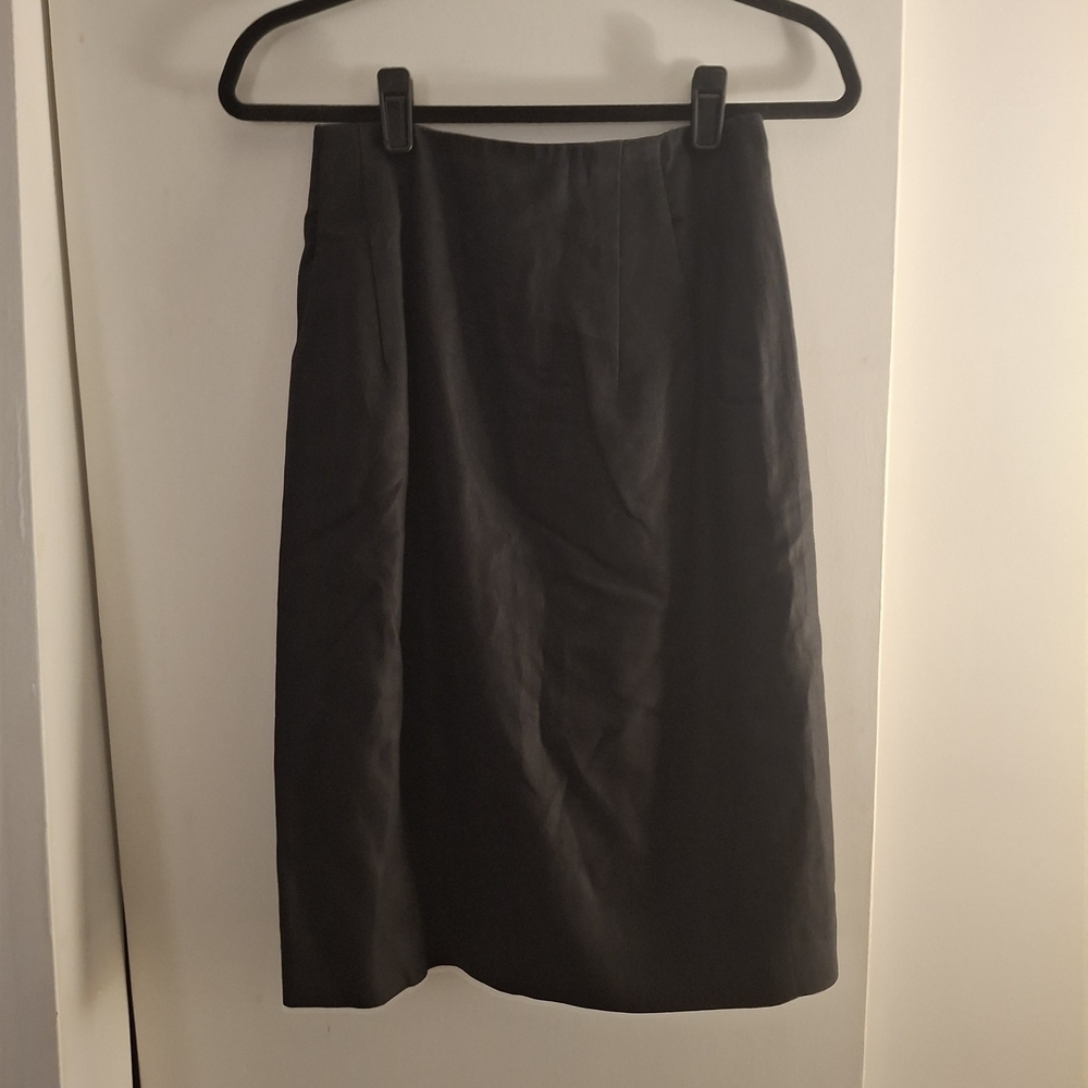 Jos A. Bank Elegant Black Linen Women's Pencil Skirt